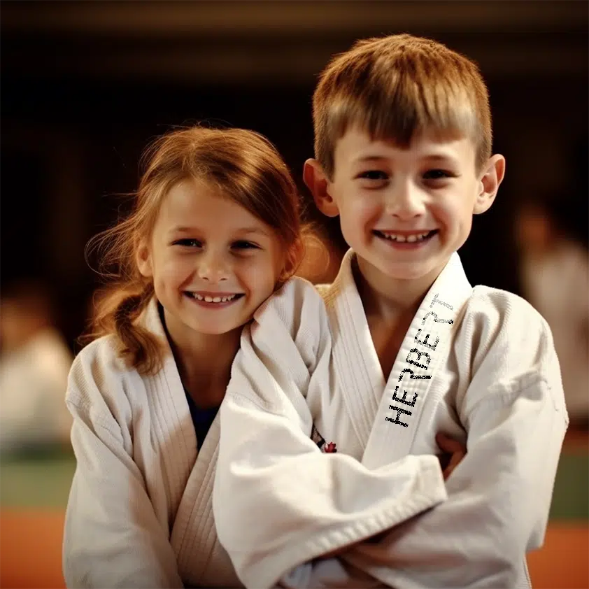 Lachende Judo Kinderen