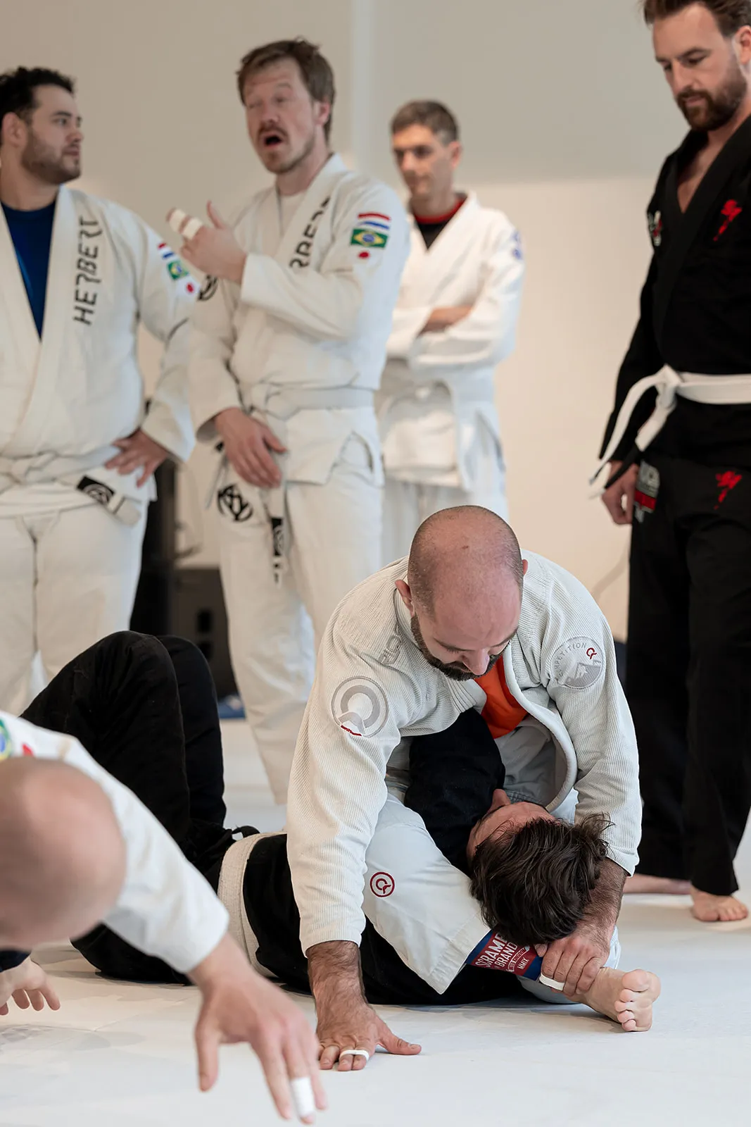 Braziliaans Jiu Jitsu 5 Braziliaans Jiu Jitsu sparren op de mat bij Sportschool Herbert in Ede